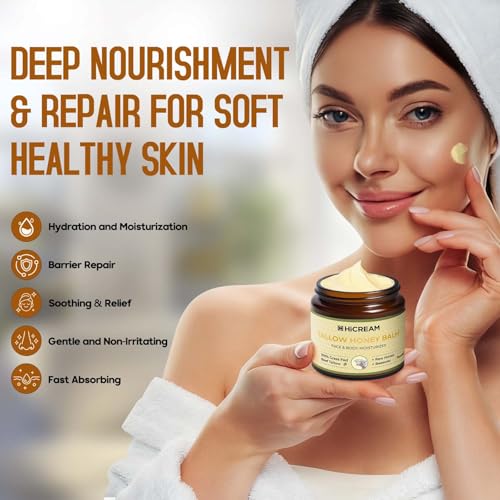 Grass-Fed Beef Tallow & Honey Balm - Face & Body Moisturizer 4oz