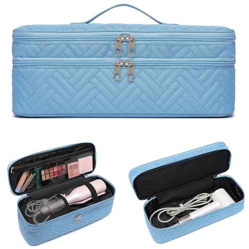Double-Layer Carrying Case Apply to Revlon One-Step Hair Dryer, Travel Bag for Hair Volumizer/Styler,Water Resistant Storage Organizer Box,Compatible with FlexStyle Attachment (Bag Only)