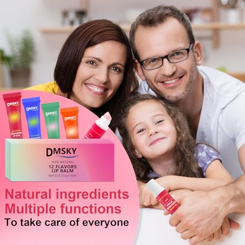 Dmsky Lip Gloss Bulk 12-Pack with Shea Butter - Clear High Shine