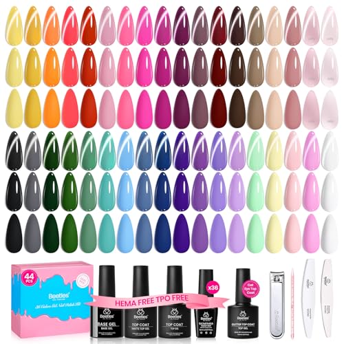 Beetles Multicolor Harmony Palette Fall Gel Nail Polish Set - 36 Colors, HEMA & TPO Free