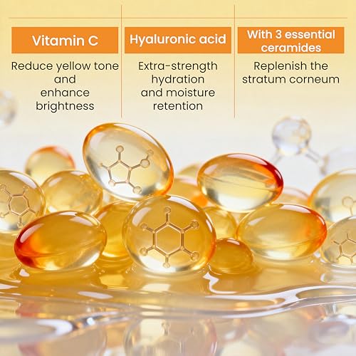 10% Vitamin C Serum for Face - with Hyaluronic Acid, Brightening Facial Serum, Skin Care for Glowing Complexion