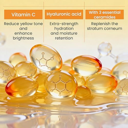 10% Vitamin C Serum for Face - with Hyaluronic Acid, Brightening Facial Serum, Skin Care for Glowing Complexion