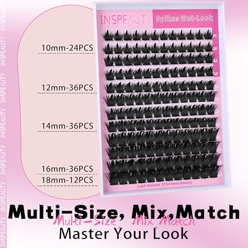Manga Lash Clusters - Spiky Wet-Look Individual Eyelashes 10-18mm