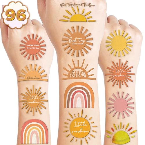 100 PCS Boho Sunshine Temporary Tattoos for Kids