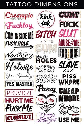Temporary Tattoo Sheet - 30 Adult Designs, 7-Day Wear
