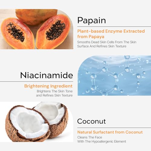 tHermoCEUTICAL Enzyme Snow Bubble Cleanser - Plant-Based Mousse Facial Wash, Papaya Enzyme, Refine Skin Texture, Micro Rich Bubbles, Gentle Cleansing, 3.38 fl.oz