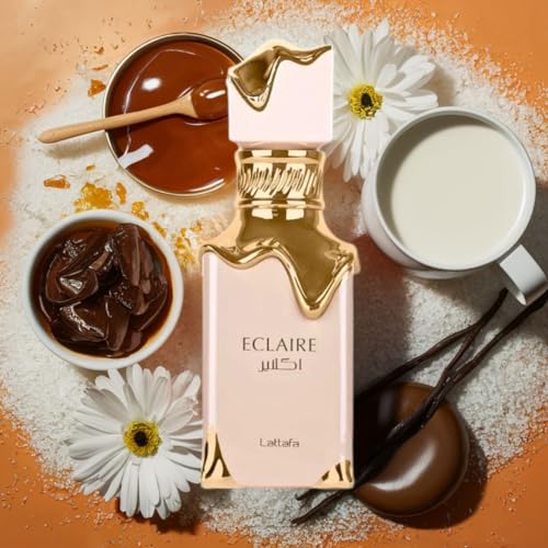 Lattafa Eclaire Eau de Parfum Spray for Women, Gourmand Fragrance, 3.4 oz/100ml