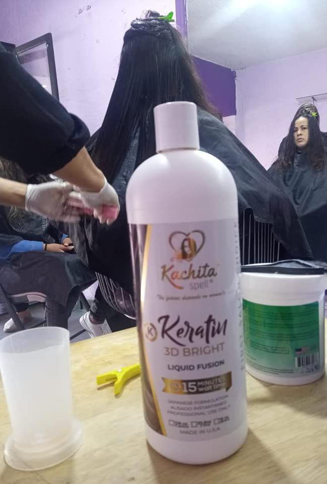 Kachita Spell 3D Hight Bright Keratin Brazilian Keratin Treatment Chocolate Smoothing Treatment, Blowout Straightening and Smooths System for Damaged and Dry Hair 1L Professional Results