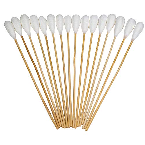 Tipton Power Swabs .22 Caliber - 250 Count with Cotton Construction and Bamboo Handle for Mess-Free Firearm Cleaning