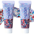 Red White Blue Face Body Glitter Gel - No Glue Required