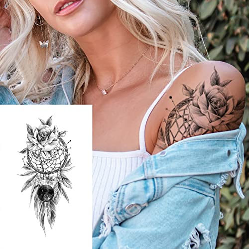 32 Sheets Temporary Tattoo Stickers for Women - Henna & Mandala