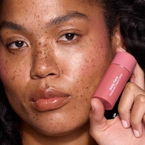MCoBeauty - Baby Face Multiuse Cream Stick for Lips and Cheeks - Blush Stick in Pink Rose Shade - Contains Moisturising Jojoba Seed Oil, Coconut Oil and More - Peony Rose