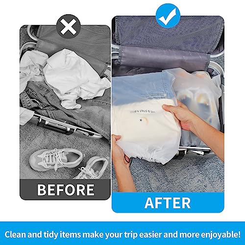 Waterproof Drawstring Shoe Bags, 15.7x11.8", 5-Pack