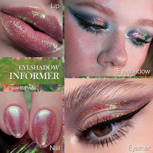 DE'LANCI Multichrome Holographic Eyeshadow - Iridescent Shimmer