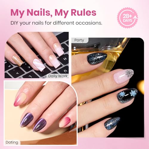 Beetles Flat-X Almond Square Short Nail Tips 320pcs, 16 Sizes - B- Almond+Square S