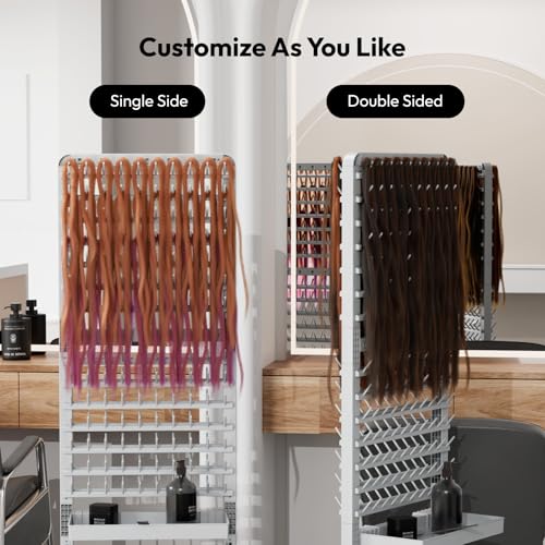 280-Peg Braiding Hair Rack with Removable Tray & Tools for Salon & Styling