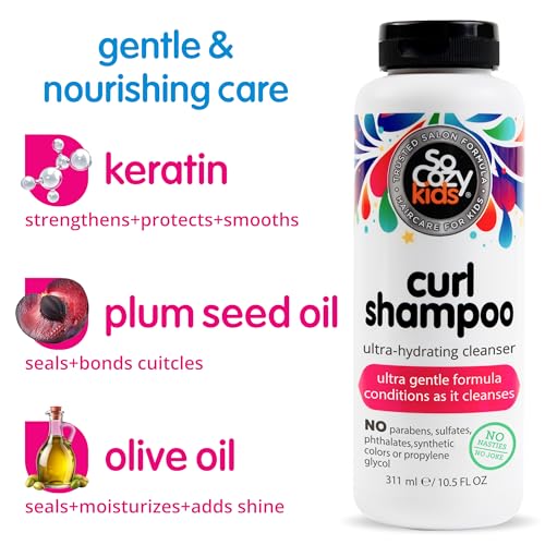 SoCozy Curl Shampoo for Kids Hair | Ultra-Hydrating, 10.5 Fl Oz