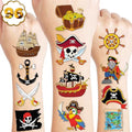 Pirate Ship Temporary Tattoos for Kids - 96 PCS Party Favors