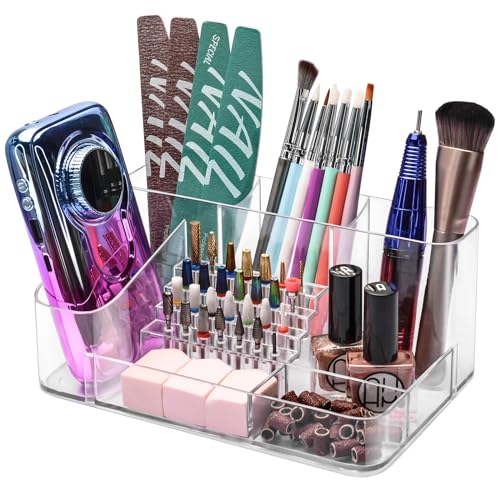 28-Hole Acrylic Nail Drill Bit Holder - Professional Organizer