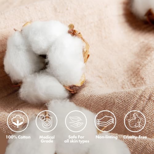 Intrinsics 3" Large Cotton Rounds (50 Count) – Lint-Free Dual-Sided Face Pads for Cleansing & Makeup Removal