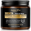 Men's Beef Tallow for Skin, Whipped Grass-Fed Beef Tallow Face Cream, Tallow Balm with Anti-Aging Retinol & Hyaluronic Acid, Mens Skin Care Face Moisturizer, Reduces Wrinkles Lines, Sandalwood, 3.5 OZ