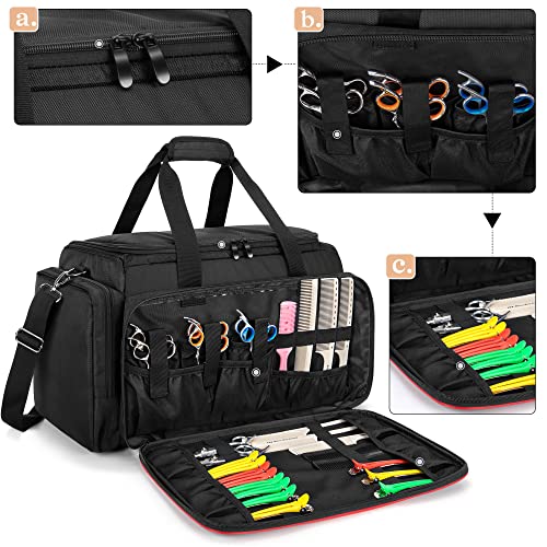 Large Capacity Hairdresser Bag with Adjustable Dividers
