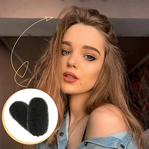 Bump It Up Volume Hair Combs, 2 Pcs Black Nylon Hair Pads