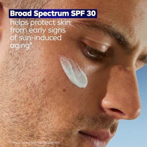 NIVEA MEN Age Defense Daily Face Moisturizer with Broad Spectrum SPF 30 Sunscreen, Pro-Retinol and Hyaluronic Acid, Beard-Friendly Face Lotion Helps Defend Against UVA/UVB Rays, 1.7 Fl Oz Bottle