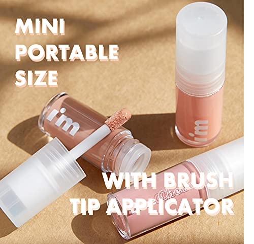 I'm Meme Blush - Bare Cheek Liquid | Lightweight with Sheer Pigmentation, Natural Coral Finish, Portable, 001 Bouncy Orange, 0.10 Oz