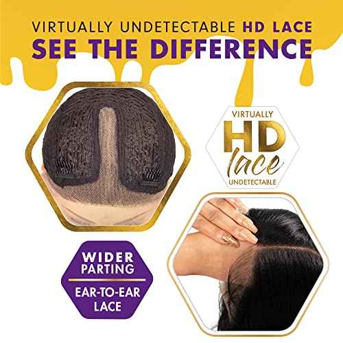 Sensationnel Butta Lace Wigs - Unit 35 Extra Wide 5 Inch Deep Parting Synthetic Preplucked Hairline Glueless Lacefront (1 JETBLACK)