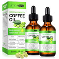 Coffee Oil for Skin, Green Coffee Bean Oil for Face & Hair Growth, Cellulite, Green Coffee Bean Extract, Reduces Puffiness, Dark Circles, Stretch Marks, Skin Tightening, Cold-Pressed, 4 Fl Oz
