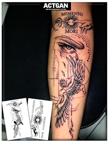 Semi Permanent Tattoo Sheets Gothic Memento Mori 1-2 Weeks