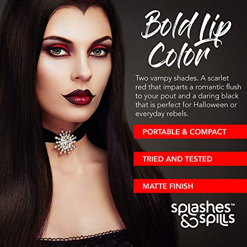 Vivid Black & Red Lipstick 2-Pack - Matte Finish