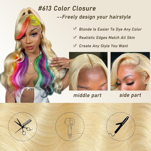 Blonde 5x5 HD Lace Closure Body Wave 613 - 150% Density