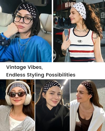 Polka Dot Headband & Claw Clip Set - 6 Piece Hair Accessory Pack