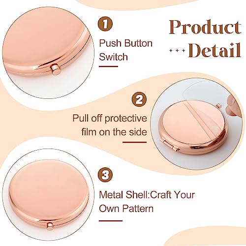 Dandat 25 Set Pocket Inspirational Compact Mirrors Bulk for Women Sometimes You Forget That You're Beautiful Magnifying Mirror Thank You Gifts Sisterhood Gifts for Women Girls Friends