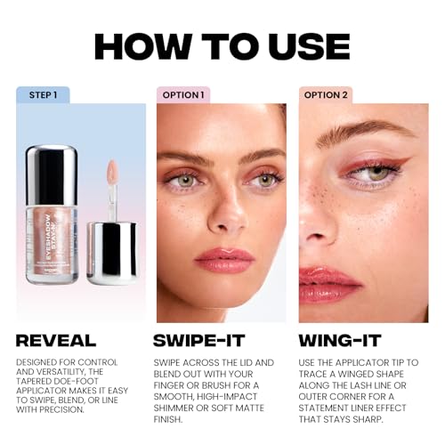 Sacheu Liquid Eyeshadow STAY-N Longwear Eye Makeup ? Buildable Highly Pigmented & Blendable Eye Shadow Cream in Matte & Shimmer Finishes, Candy Dipp¡¯d