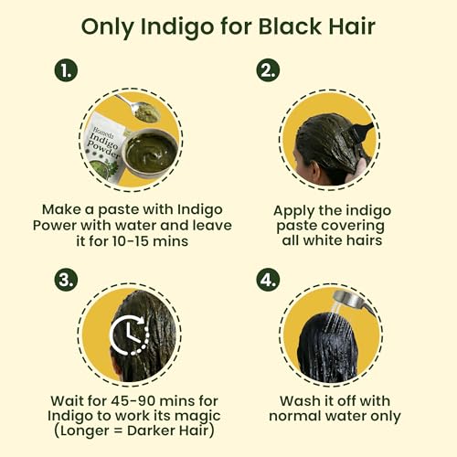 Organic Indigo Powder for Hair - 100g Black Dye