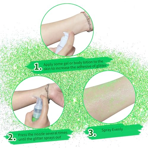 Green Body Glitter Spray for Face & Hair - 0.88oz
