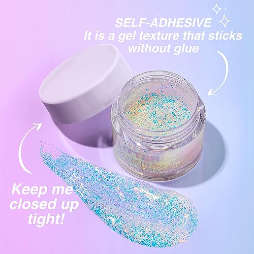 Holographic Body Glitter Gel - Long-Lasting Shimmer for Face & Body