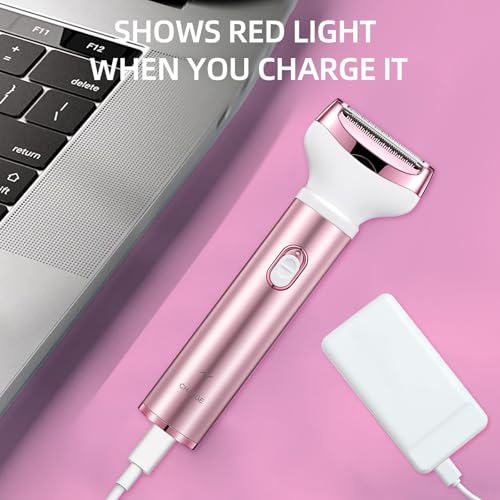 Wet & Dry Electric Razor for Women Body Razors 4-in-1 Facial Hair Remover Electric Shaver and Facial Hair Remover Painless Ladies Body Razors for Nose Face Body Leg Bikini Arm Hair