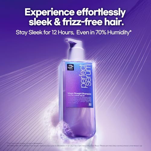 Mise En Scene Perfect Serum Magic Straight Shampoo - Anti-Frizz & Heat Protectant 17.92 Fl Oz