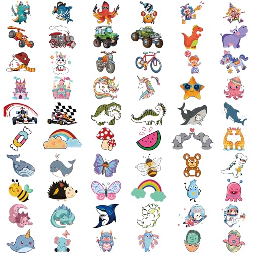 52 Piece Temporary Tattoos for Kids – Full & Half Arm Sleeves