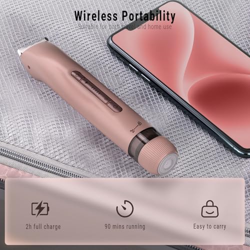 FIONOFY 2-in-1 Bikini Trimmer & Body Shaver for Women