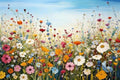 5D Diamond Painting Kit - Sea of Flowers Art for Adults & Beginners