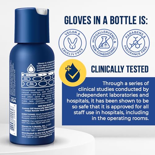 Gloves In A Bottle Shielding Lotion - Protective Barrier Hand Cream, 2 oz