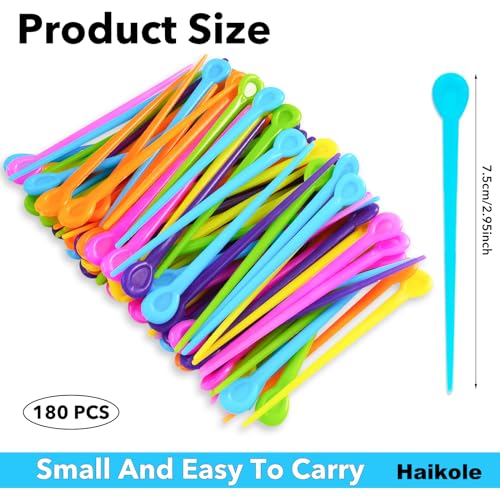 180 PCS Plastic Hair Roller Picks for Curling - Multi-Color