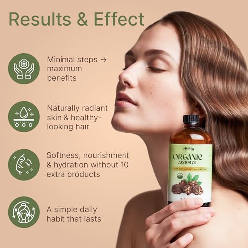 Organic Cold-Pressed Castor Oil with Vitamin E - 16 fl oz