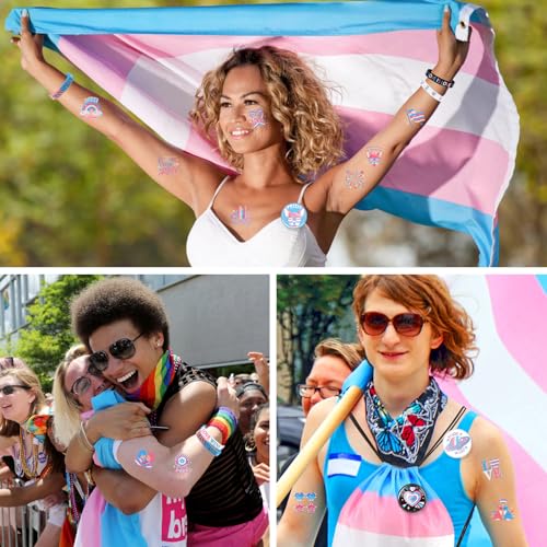 Transgender Pride Accessories Set - 80 Pc Bundle