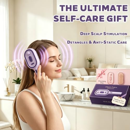 Electric Spray Air Cushion Hair Brush & Scalp Massager - Beige